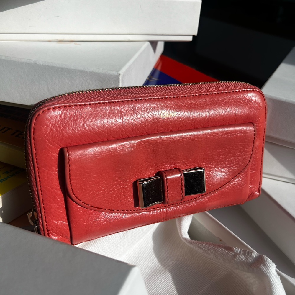 EUC Chloe zip around wallet